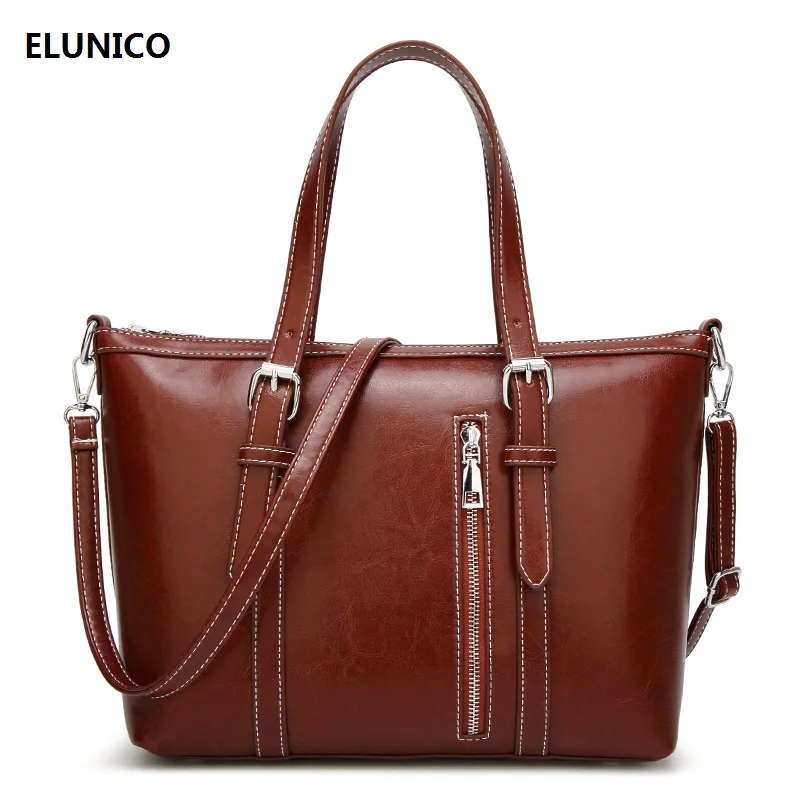 

ELUNICO Brand Vintage Bags for Women 2018 Genuine Leather Crossbody Bags for Women Cowhide Shoulder Bag Women Bolsas Feminina