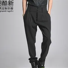 27-44! Мужские джинсы больших размеров для мальчиков повседневные штаны-шаровары с высокой талией