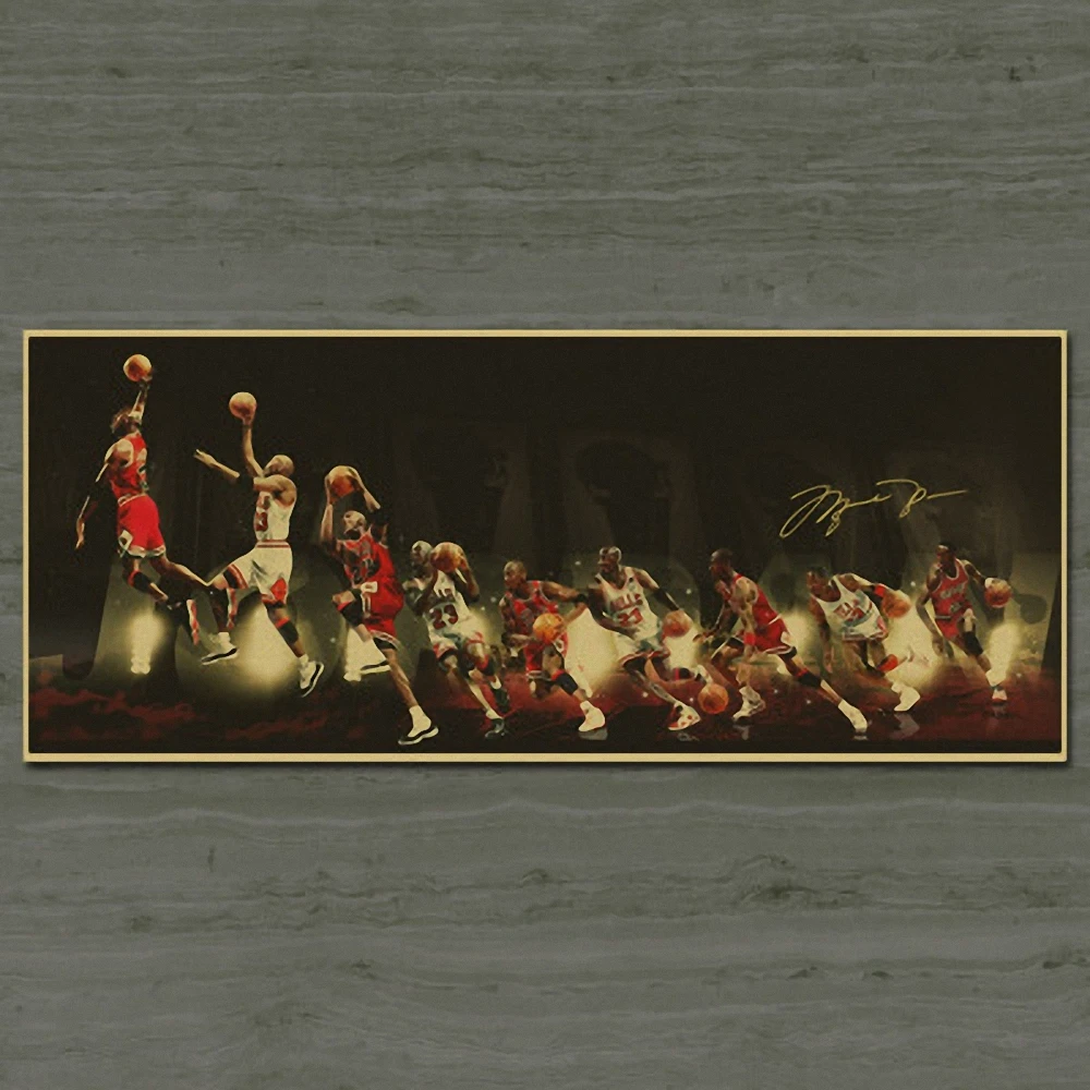 Nba نجم مايكل جوردان الملصقات ديكور المنزل العتيقة خمر المشارك الجدار ملصق الرجعية ماتي ورق الكرافت 30x75 سم Nba نجم مايكل جوردان الملصقات ديكور المنزل العتيقة خمر المشارك الجدار ملصق الرجعية ماتي ورق الكرافت 30x75 سم