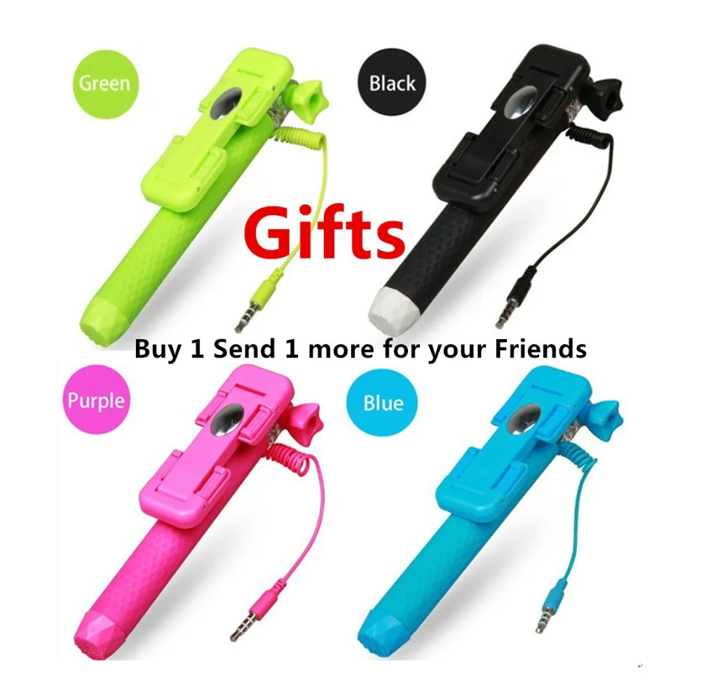 New 2015 Wired Selfie Stick Mini Handheld Monopod Built-in Shutter Extendable Mount Holder For iPhone Samsung Smartphone | Электроника