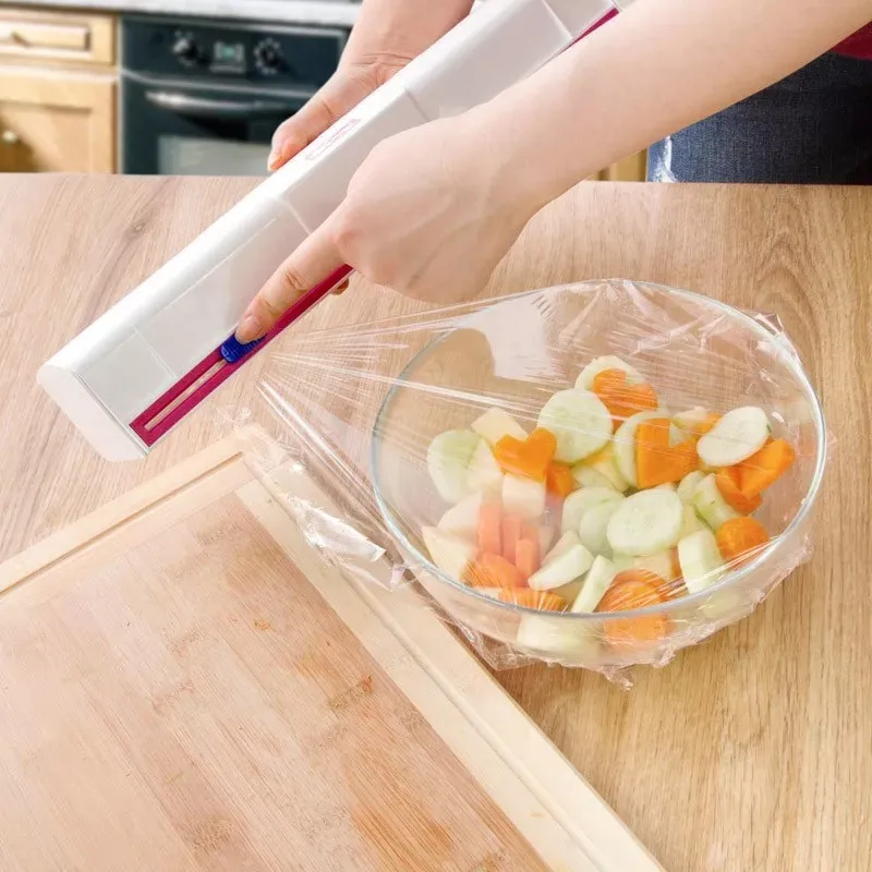 20cm30cm Cling Film Knife Sliding Blade Food Grade ABS Kitchen Tool Foil And Cling Film Wrap Dispenser Cutter For Food Film (11)