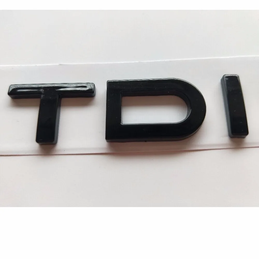 Chrome Black Letters TDI Trunk coperchio badge parafango emblemi per Audi A3 A4 A5 A6 A7 A8 S3 S4 R8 RSQ5 Q5 SQ5 Q3 Q7 Q8