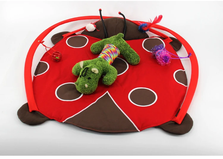 Кровать для питомца кошки с игрушками Мобильная игровая кровать подушка игрушки палатка коврик одеяло дом мебель для животных аксессуары для животных игрушки