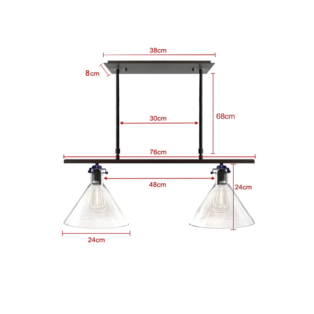 Стеклянный подвесной светильник винтажное Промышленное Освещение Гостиная Бар крыльцо кухонный Остров светодиодный светильник большой современный подвесной потолочный светильник