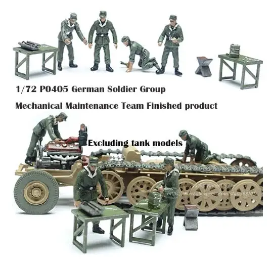 1/72 немецкая солдатская группа готовой продукции Военная сцена коллокация модели различные подходящие для боевых автомобилей танков - Цвет: Machinist