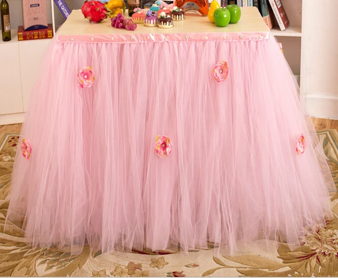 Hotsale quality wedding table skirting Creative Christmas birthday