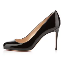 Amourplato Women’s Ladies Handmade Fashion Feifei 85mm Round Toe Simple Office Pumps Shoes Two Colors