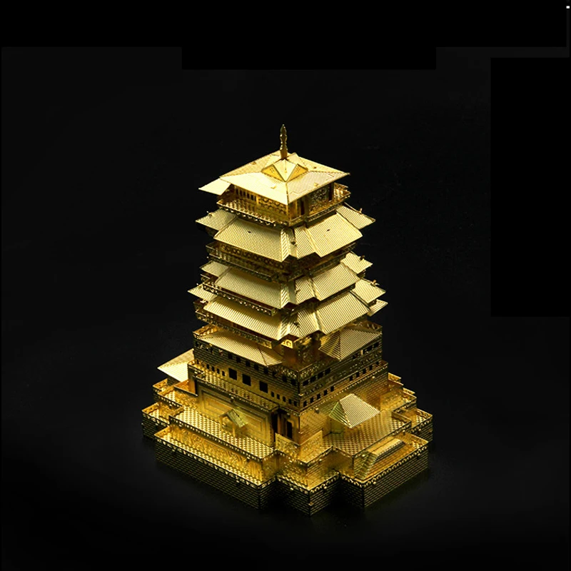 Microworld модели Yuewang Tower модель здания DIY лазерная резка головоломка 3D металлическая