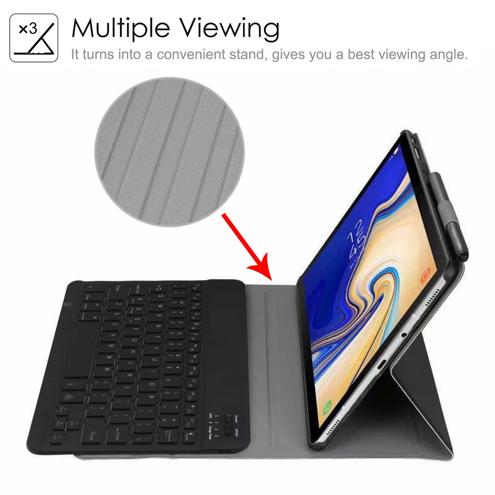 Подсветка Беспроводная Bluetooth клавиатура чехол для Samsung Galaxy Tab A 8," S-Pen SM-T290 SM-T295 чехол для планшета PU кожаный чехол