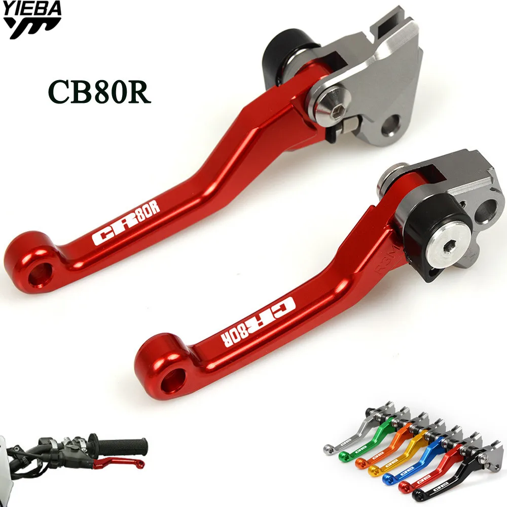 With CR80R LOGO Motorcycle Motocross Dirt Bike Brake Clutch Lever For Honda CR80R CR 80 R 1998-2007 Pit Bike Brake Clutch Handle