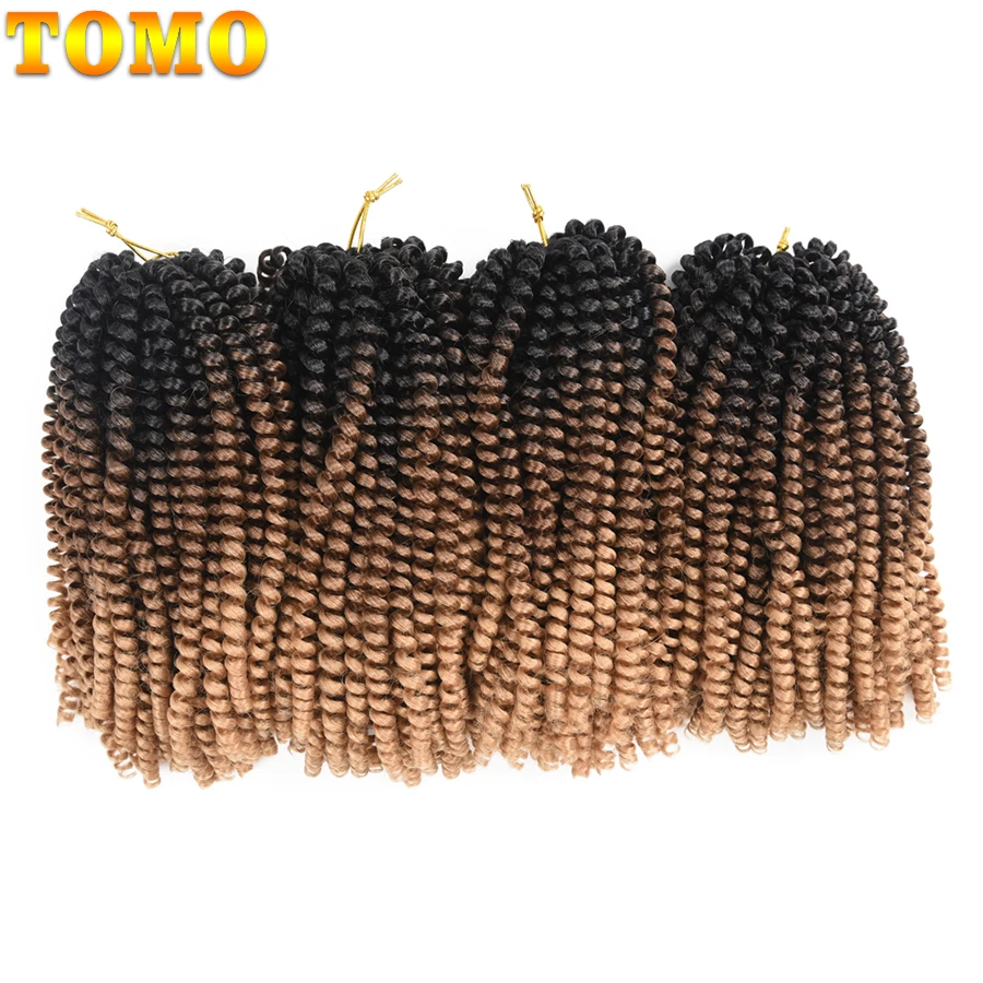 

TOMO Spring Twist 8 inch Crochet Braids Kinky Ombre Hair Synthetic Hair Extensions Braids For Black Women