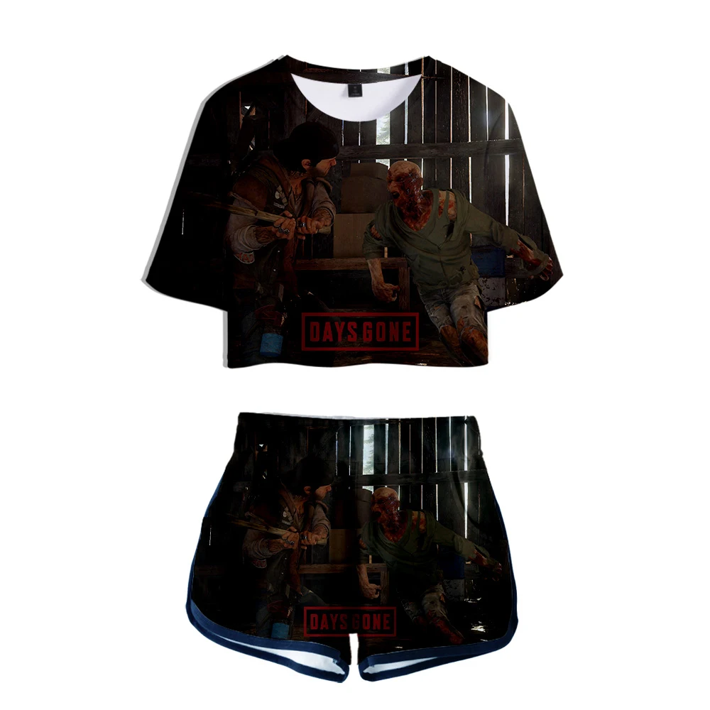 Adventure Zombie Days Gone Cool Midriff T-Shorts сексуальный клубный костюм Vrouwen летние мужские шорты