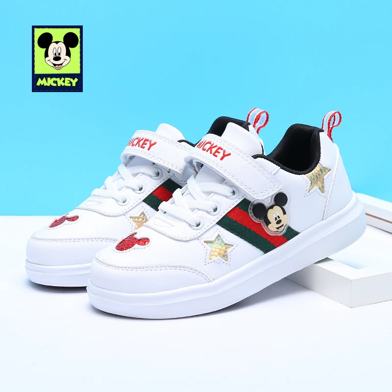

Disney children's shoes Mickey boys' girls spring new fashion trend slip wear-resistant casual shoes for kid size 31-37