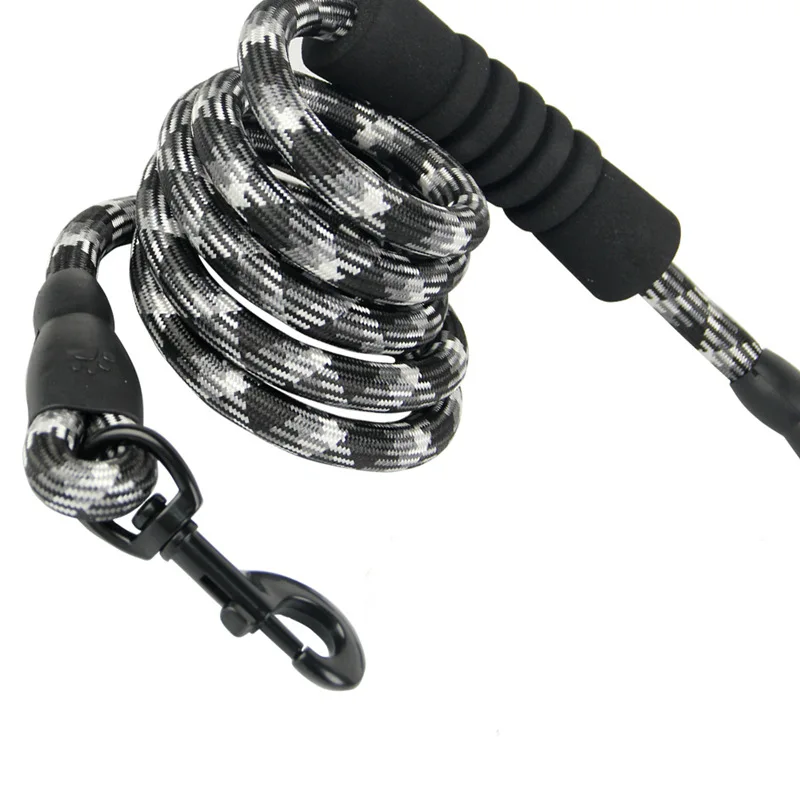 Soft Double handle Large Dog Leash Reflective Pet walking Leashes Long Lead Dog Running Climbing leash For Medium Large Big Dogs Soft Double handle Large Dog Leash Reflective Pet walking Leashes Long Lead Dog Running Climbing leash For Medium Large Big Dogs