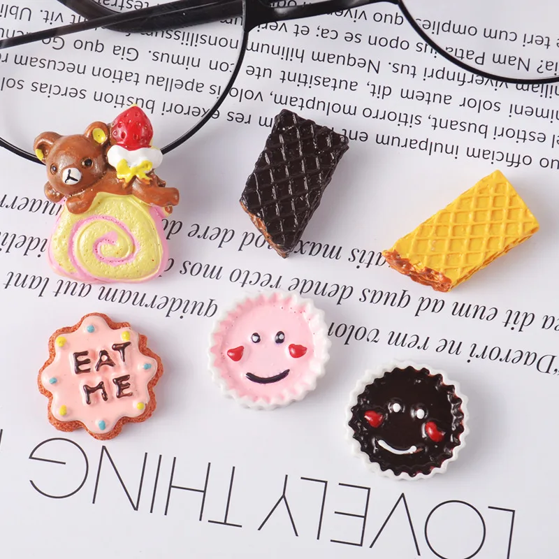 Мультфильм медведь печенье полимерные амулеты для DIY клейкие аксессуары клей для глины добавки в слайдер смолы материал слизи наполнитель