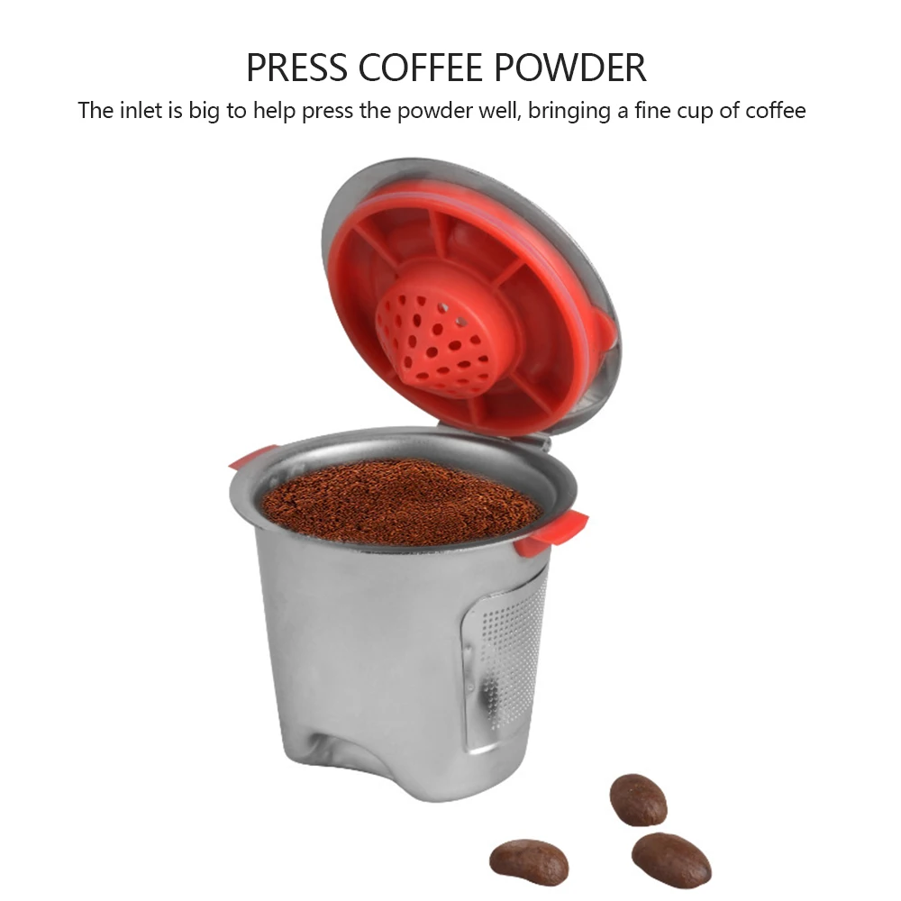 Refillable Stainless Steel Coffee Filter Basket Reusable Filling Capsule For Keurig 2.0 Home