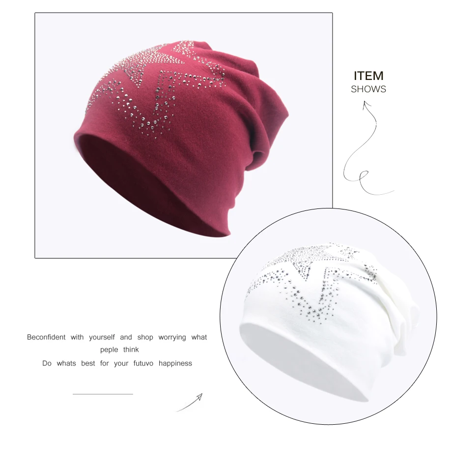 7ADK Cotton Women Caps  Nice Decoration Brand 2018 New Fashion High Quality Casual Skullies &Beanies #MZ764