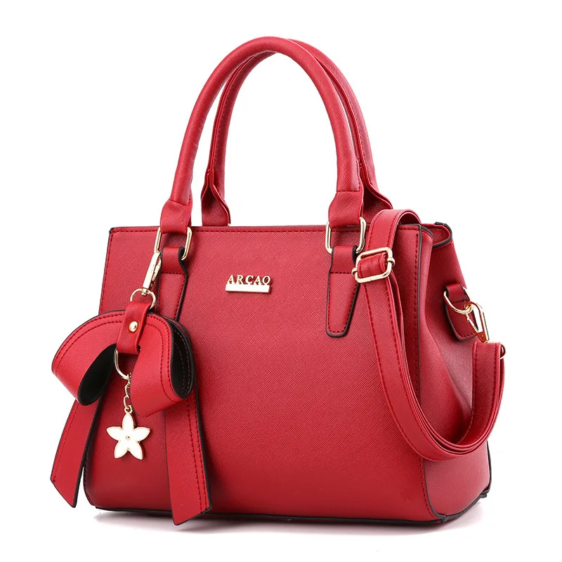 أزياء النساء حقيبة كتف القوس الإناث يد بو الجلود Crossbody حقائب للنساء الزهور الأعلى مقبض حقيبة سيدة مصمم الحقائب