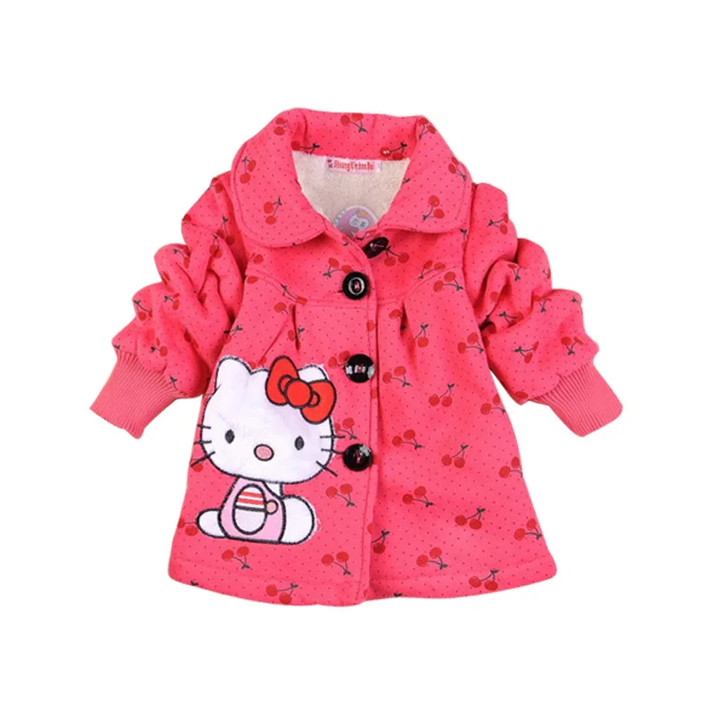 

New 2019 Fashion Autumn Children Outerwear, girls Hello Kitty Winter Coat, baby& kids jackets, girl's clothing free shipping