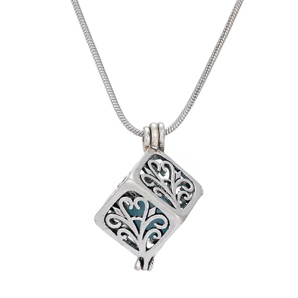 Antique Silver Pendant Necklace Charm Sea Glass Findings Women