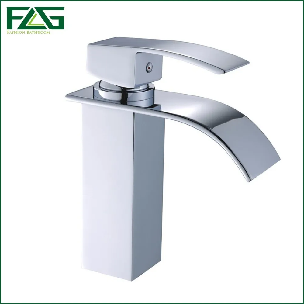 FLG European Nordic Retro Basin Faucet Chrome Cast Waterfall