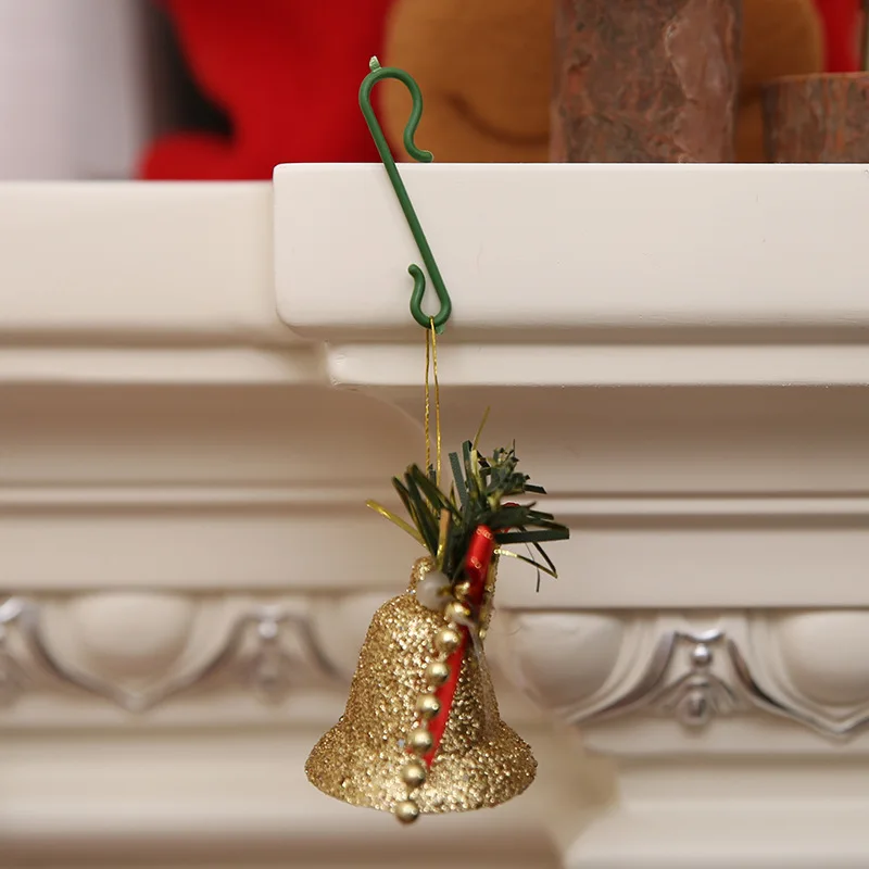 50 шт. крючки для рождественских украшений Рождественская елка украшения Подвески Санта Клаус куклы подвесные крючки для дома Рождественское украшение