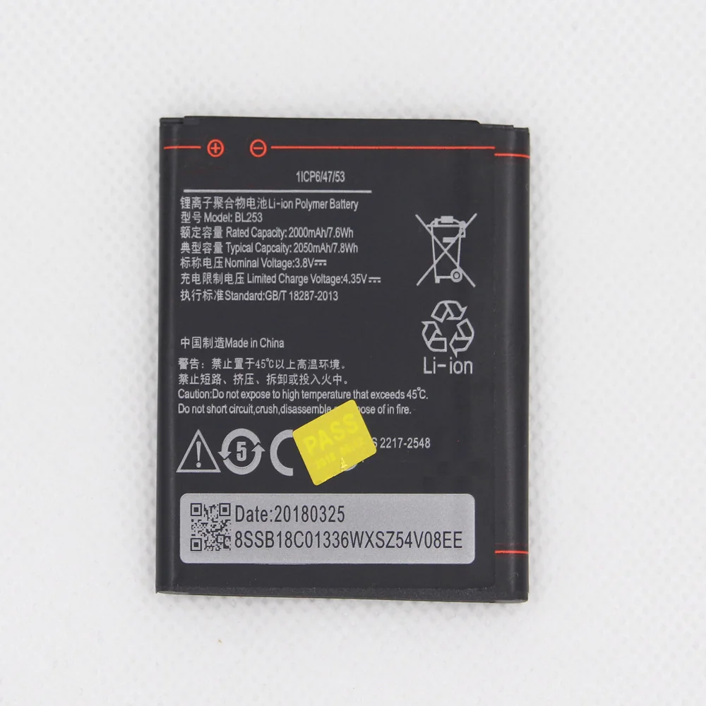Аккумулятор BL253 2000 мАч/2050 мАч для Lenovo A2010 A2800D A3800D A2580 A2860 Vibe A 4 0 &quotA1000 A1000m | Мобильные