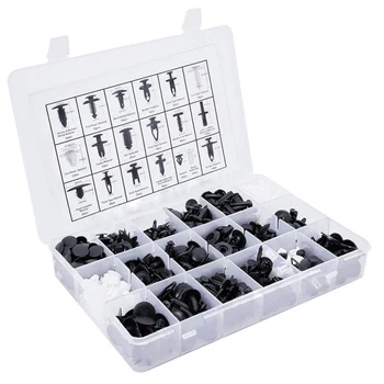 

Hot 435 Pcs Car Retainer Clips & Plastic Fasteners Kit Auto Push Pin Rivets Set Nylon Bumper Push-Type Retainer Fastener