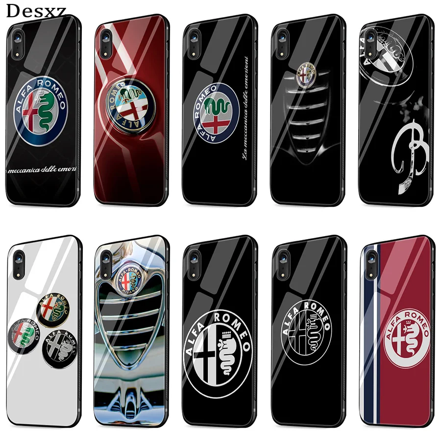 Стекло Gerleek Alfa Romeo чехол для iPhone 6 6s 7 8 Plus X XR XS Max 5 5S SE крышка|Чехлы-накладки| |