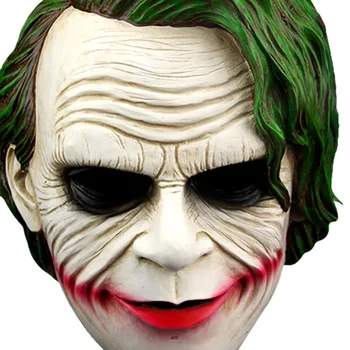 

Batman The Joker Cosplay Mask Adjustable Halloween Horror Full Face Masks Resin The Dark Knight Joker Costume Props