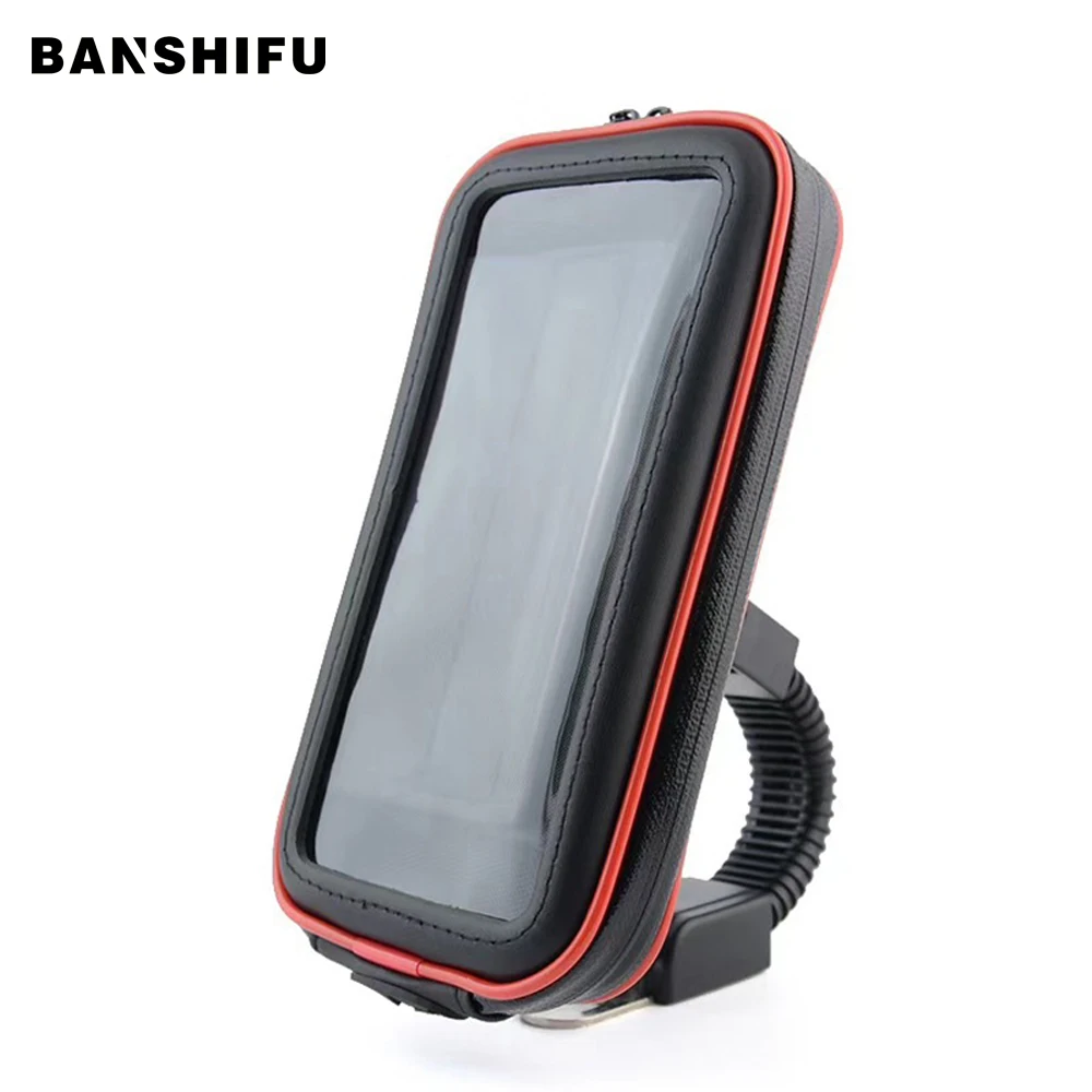 

BANSHIFU Upgrade Universal Bicycle Motorcycle MTB Bike Phone Holder Waterproof Bag Case Handlebar Mount Holder For IPhone