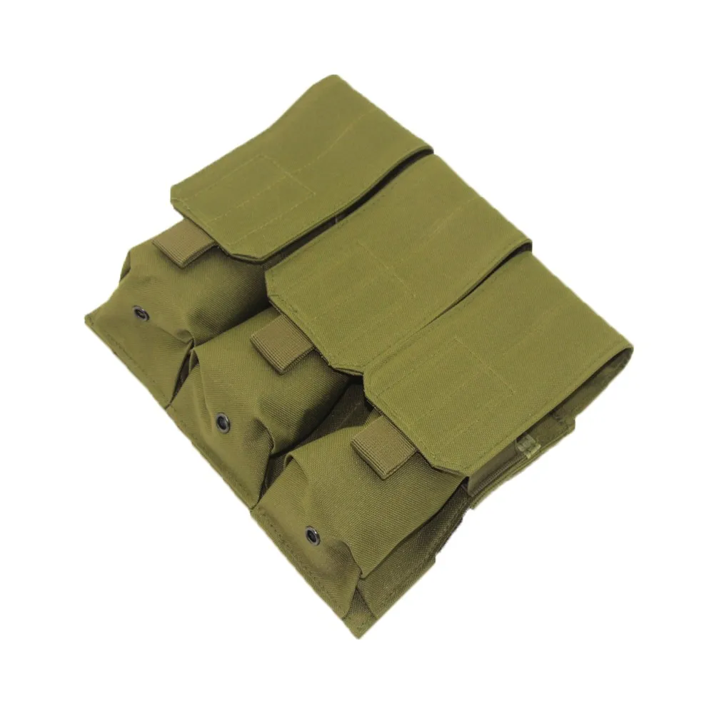 Airsoft Molle Тактический военный Molle Зажим для ремня тройной M4 AR 5,56. 223 Mag подсумок сумка охотничий пистолет 3 сумки