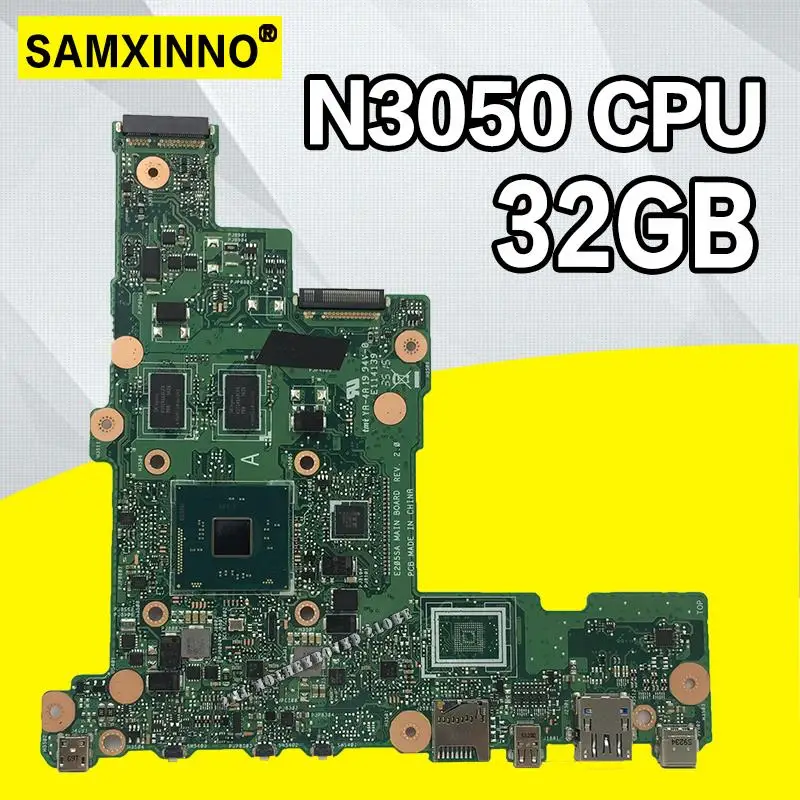 E205SA материнская плата для ноутбука ASUS E205S E205SA тест материнская плата N3050 процессор 4 Гб ОЗУ 32 ГБ