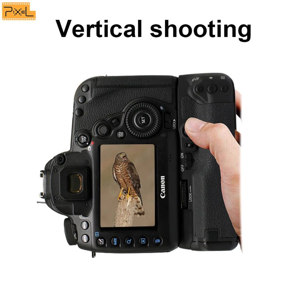 Pixel E20 для камеры Canon 5D Mark IV/5D4/5D MarkIV профессиональная Батарейная ручка и бейсболка