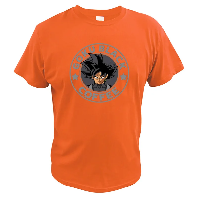 Футболка Goku, черный Coffe Symbol, крутой подарок для человека, европейский размер, японская футболка Harjuku Dragon Ball - Цвет: Оранжевый