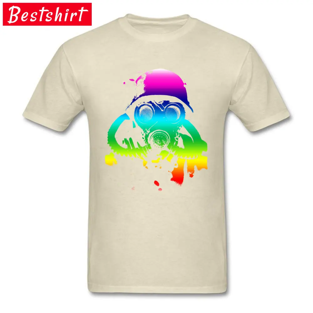 Clean World Personalized Autumn Pure Cotton O-Neck Men's T Shirt Printed On T Shirts Funny Short Sleeve T-shirts Clean World beige