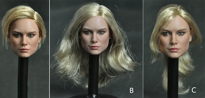 1/6 весы женская голова Sculpt MC002 Brie Ларсон голова резная форма для 12 ''фигурка тела