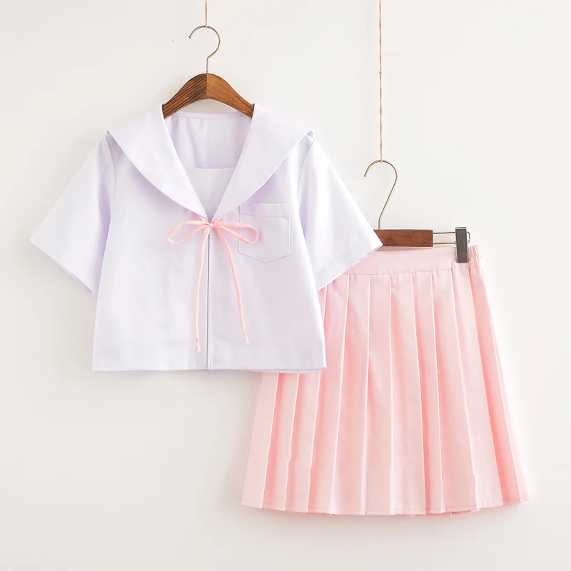 Корейская школьная униформа для девочек японский JK розовый свободный костюм