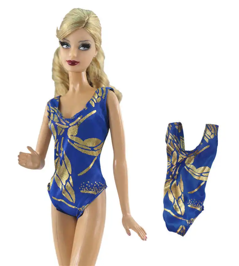 NK One Pcs Princess Doll Swimwear Swimsuits Summer Beach Bathing Bikini Dress For Barbie Doll Accessories Toys JJ 6X