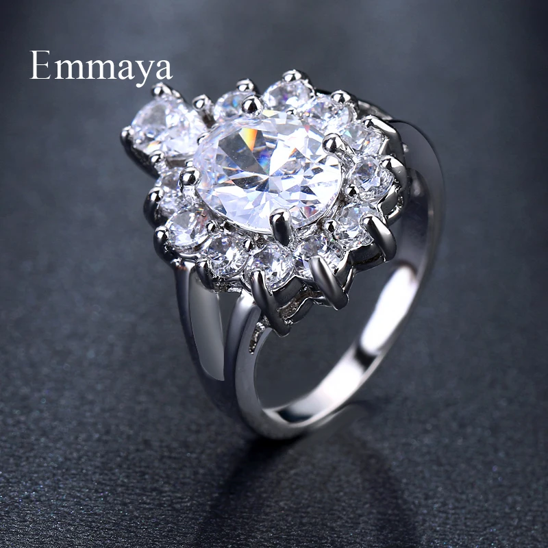 Emmaya Brand Elegance Aaa Cubic Zircon Jewellery White Gold Color