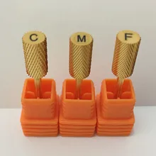 Высокое качество 3 шт./лот C/M/F Карбид ногтей сверло дизайн ногтей электрическое сверло для салона машинка для маникюра сверло инструменты для ногтей