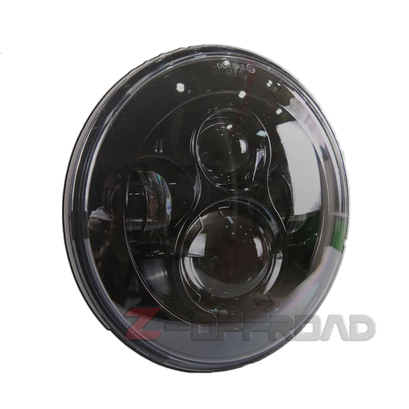 Черные фары для Land Rover 90/110 Defender Td5 plug& play 7 дюймов светодиодный H4 проектор фары для jeep wrangler
