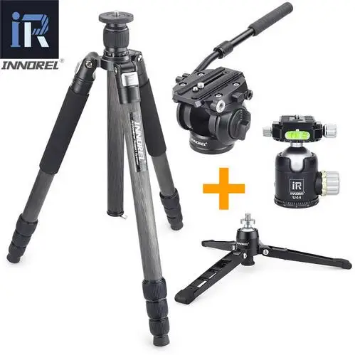 AllSet INNOREL RT85C 25 кг медведь углеродного волокна штатив для цифровой DSLR камеры сверхмощный монопод профессиональный двойной панорамный шаровой головкой - Цвет: AllSet