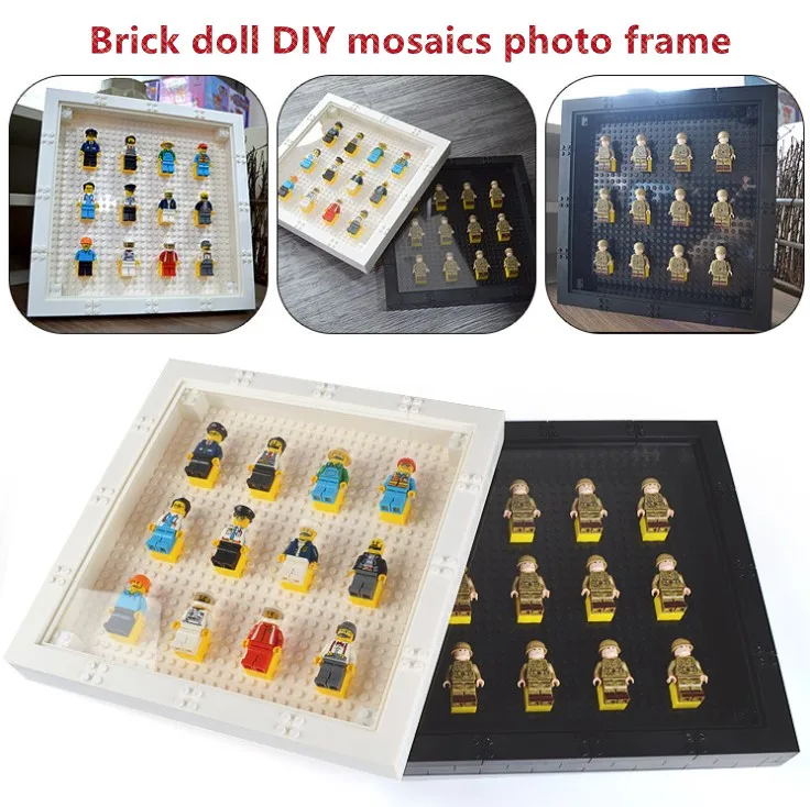 

MCR new hot Star Wars The avengers superhero Movie Blocks frame particles Storage Box DIY Building blocks legoing birthday gift