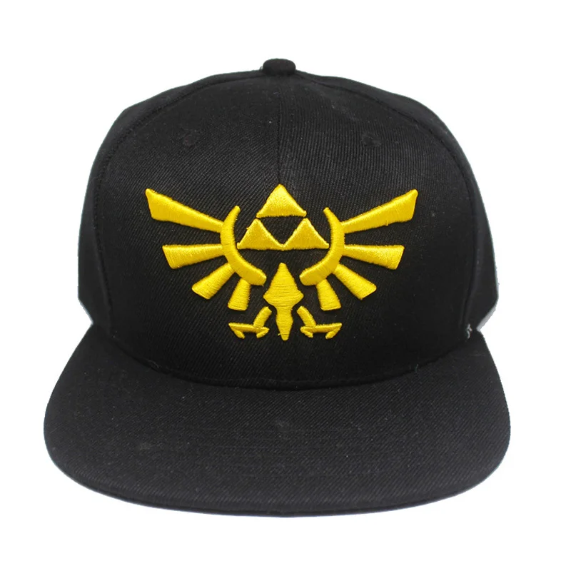 Легенда о Zelda вышивка логотипа Бейсбол Кепки s Snapback Кепки s Шапки Повседневное регулируемый зеленая шляпа от солнца Кепки - Цвет: Черный