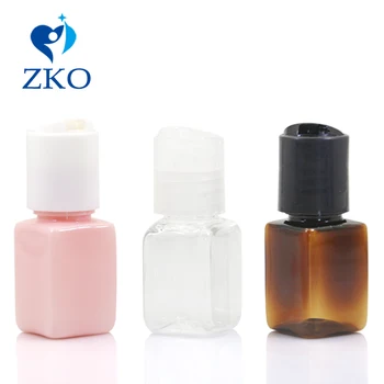

10pcs/lot 10ml Plastic Disc Press Cap Free Shipping Empty Refillable Essential Oil Liquid Container Travel Squeeze Square Bottle