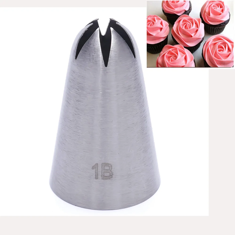 

#1B Large Size Cream Nozzle Decorating Tip Icing Nozzle Cake & Baking Tools for Cake Fondant Decorating Nozzle Bakeware