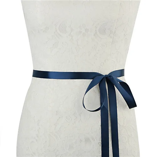 TOPQUEEN S249 Для женщин красивый цветочный декор Вечеринка свадебные платья; платья для невест на талии свадебные ленты Пояски - Цвет: Navy blue