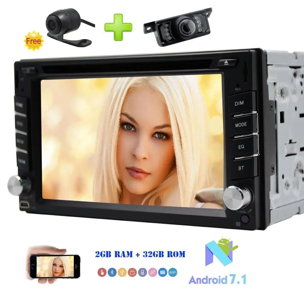 Front Rear Camera+Android 7.1 Car 