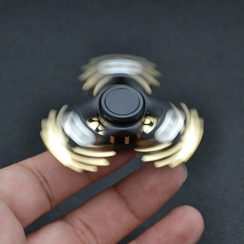 Горячая девять 9 Шестерни ручной Spinner Металлический фантастические EDC руки Spinner латунь Спиннеры для СДВГ Игрушечные лошадки подарок